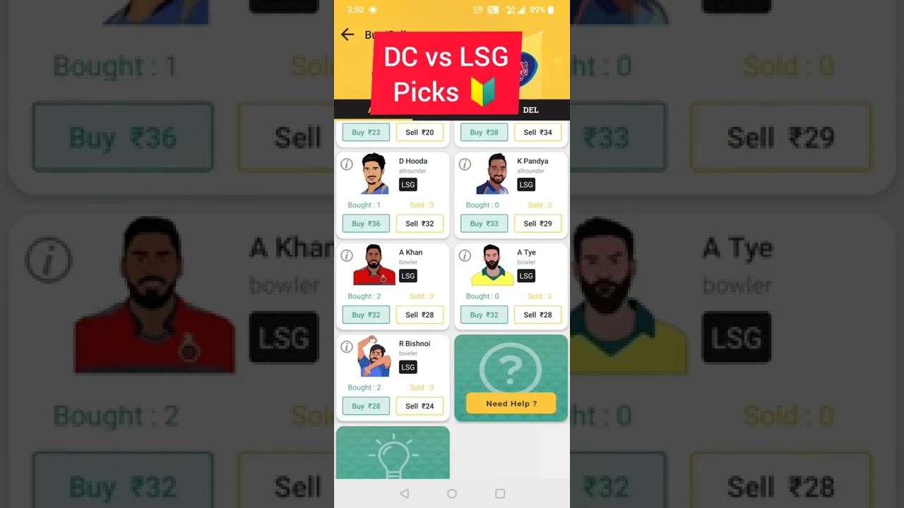 DC vs LSG Exchange22 picks 🔰🔥