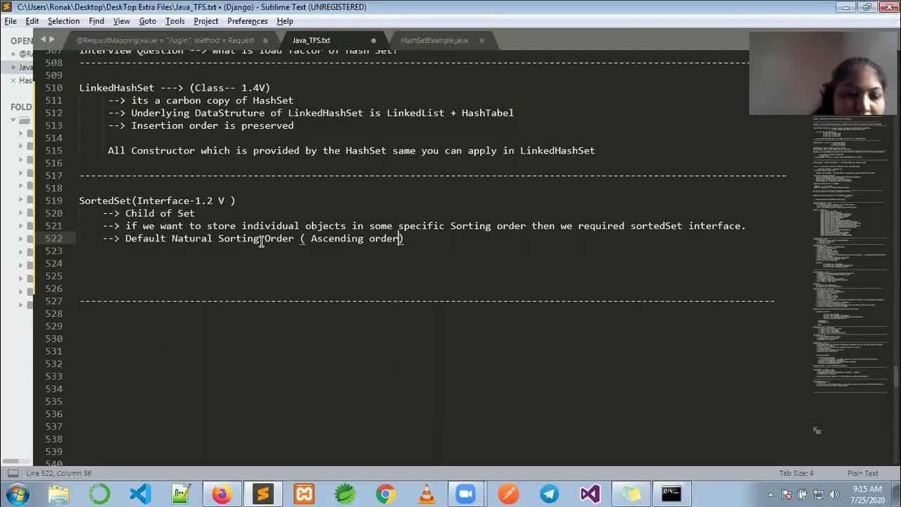 Core Java - 26 . LinkedHashSet Class + SortedSet Interface + TreeSet ...