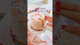 My small batch vanilla cake recipe is up at sugarandsparrow.com 🥳 #smashcake #cake #vanillacake