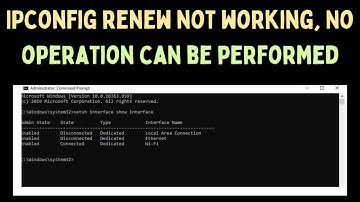How to Fix IPconfig Renew Not Working, No Operation Can Be Performed Error on Windows 11
