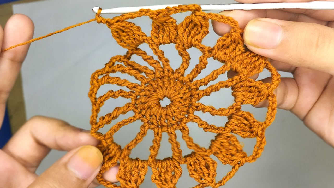 Amazing..🔥How to Crochet a Flat Coaster Cute and Functional Crochet