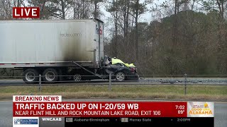 Traffic backed up on I-20/59 WB, exit 106 in Jefferson County