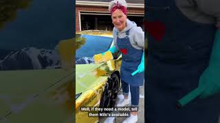 Funny Grandma Wash My D Ferrari Car