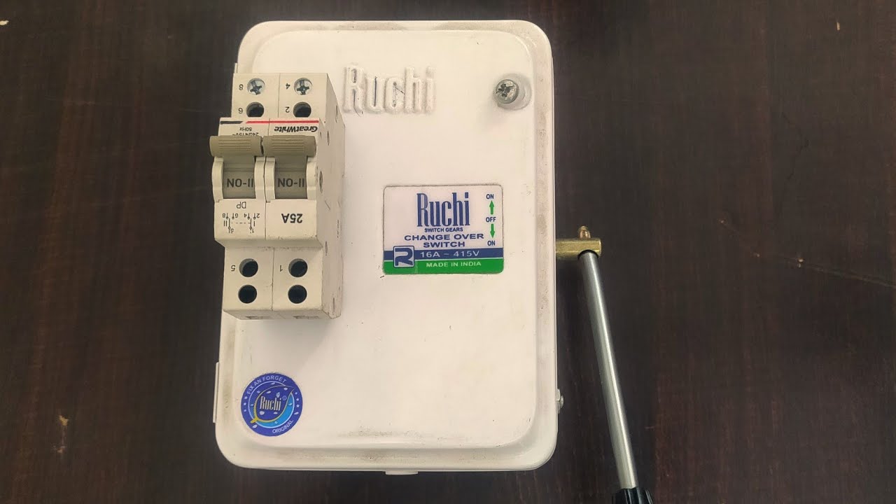 MCB and Manual changeover connection - YouTube