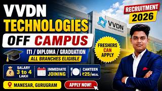 Diploma Fresher Hiring 2026 | VVDN Technologies Recruitment | ITI, Diploma &amp; Graduate Jobs.
