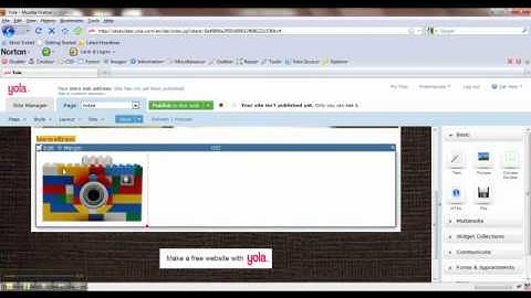 Adding text and pictures to your Yola website