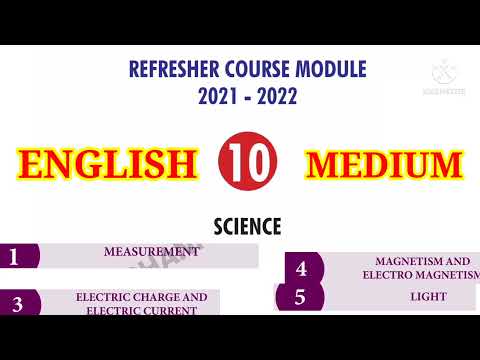 10th Science Refresher Course Module English Medium