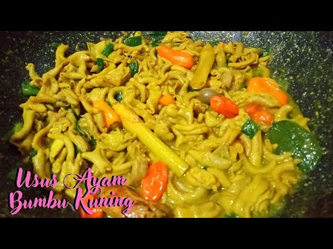 Cara Masak Usus Ayam Bumbu Kuning