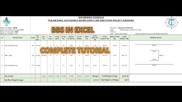 Bar Bending Schedule Basics | BBS OF STEEL REINFORCEMENT | Bar Bending Schedule in Excel BBS PileCap