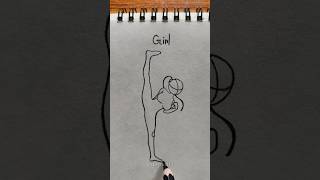 Chinese Military Dance ( Boy vs Girl ) #art #stickman #tutorial #shorts