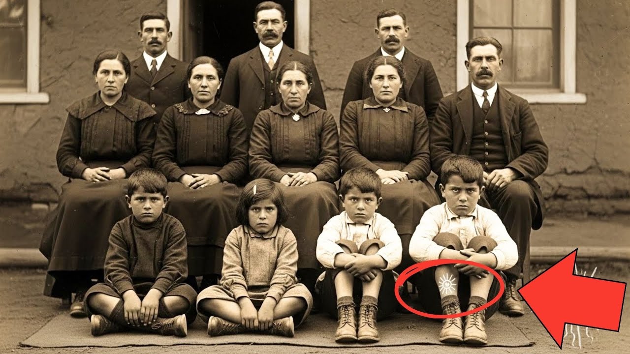 Parecía una foto familiar común — hasta notar el dibujo en el zapato del niño