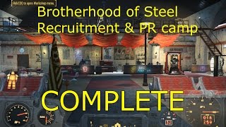 Fallout 4 Boston Airpost full settlement build COMPLETE - BOS recruitment and PR camp