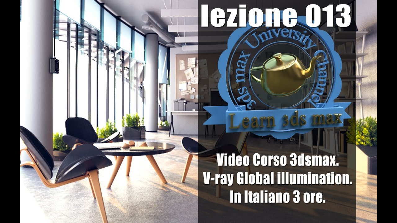 Corso Vray Next Global Illumination: 013 Interni GI e Brute Force - YouTube