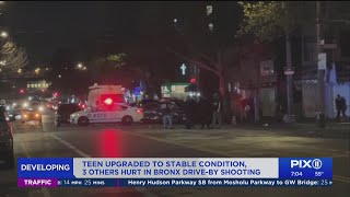 Teen shot in head among 4 wounded in Bronx drive-by
