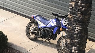 How to start. Yamaha PW80 with no clutch! Ft. my sister