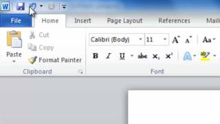 How to Customize the Quick Access Toolbar in Word 2010