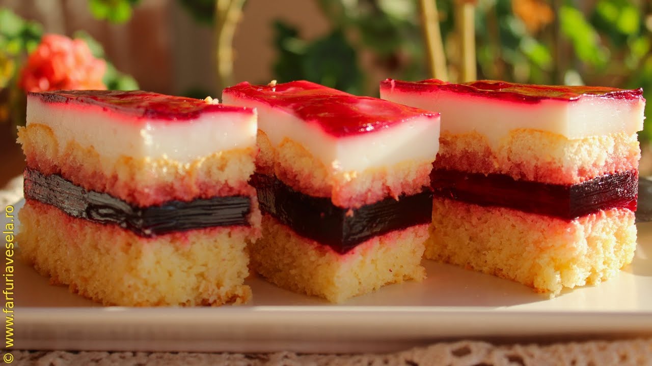 Prajitura cu jeleu si piscoturi insiropate | Farfuria vesela