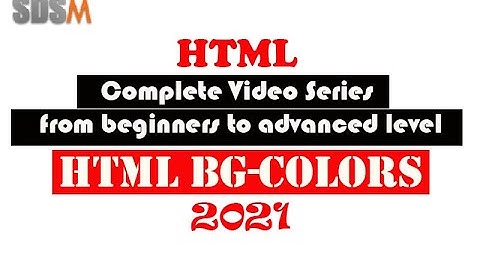 How to change the background colour in html | How to change background colour of a webpage in HTML