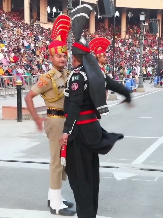 Wagah Bdr Parade || Flag ceremony #shorts