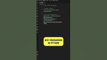 Find WiFi Passwords with Python📶#python #coding #wifi #programming