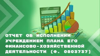 Отчет об исполнении учреждением плана его финансово-хозяйственной деятельности (ф. 0503737)