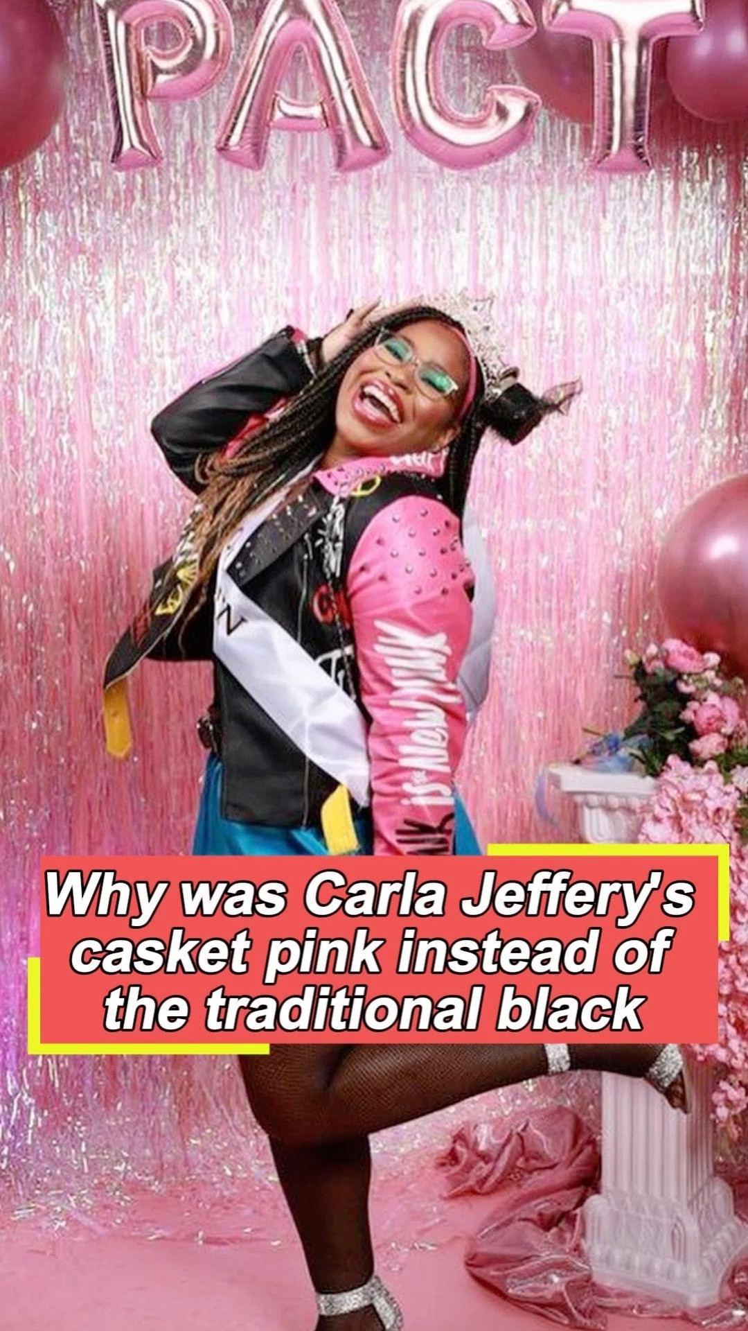 Why was Carla Jeffery's casket pink instead of the traditional