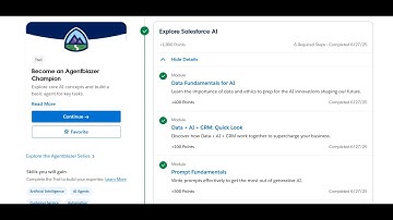 Explore Salesforce AI Module Solution |  Agentblazer Champion quiz solution