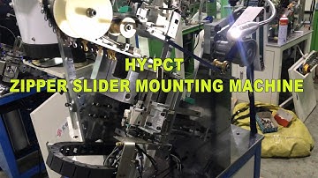 HY PCT zipper slider mounting machine #zippermachine