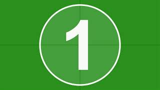 Green screen countdown ten seconds   timer   chroma key 10 segundos   vfx footage   pantalla verde