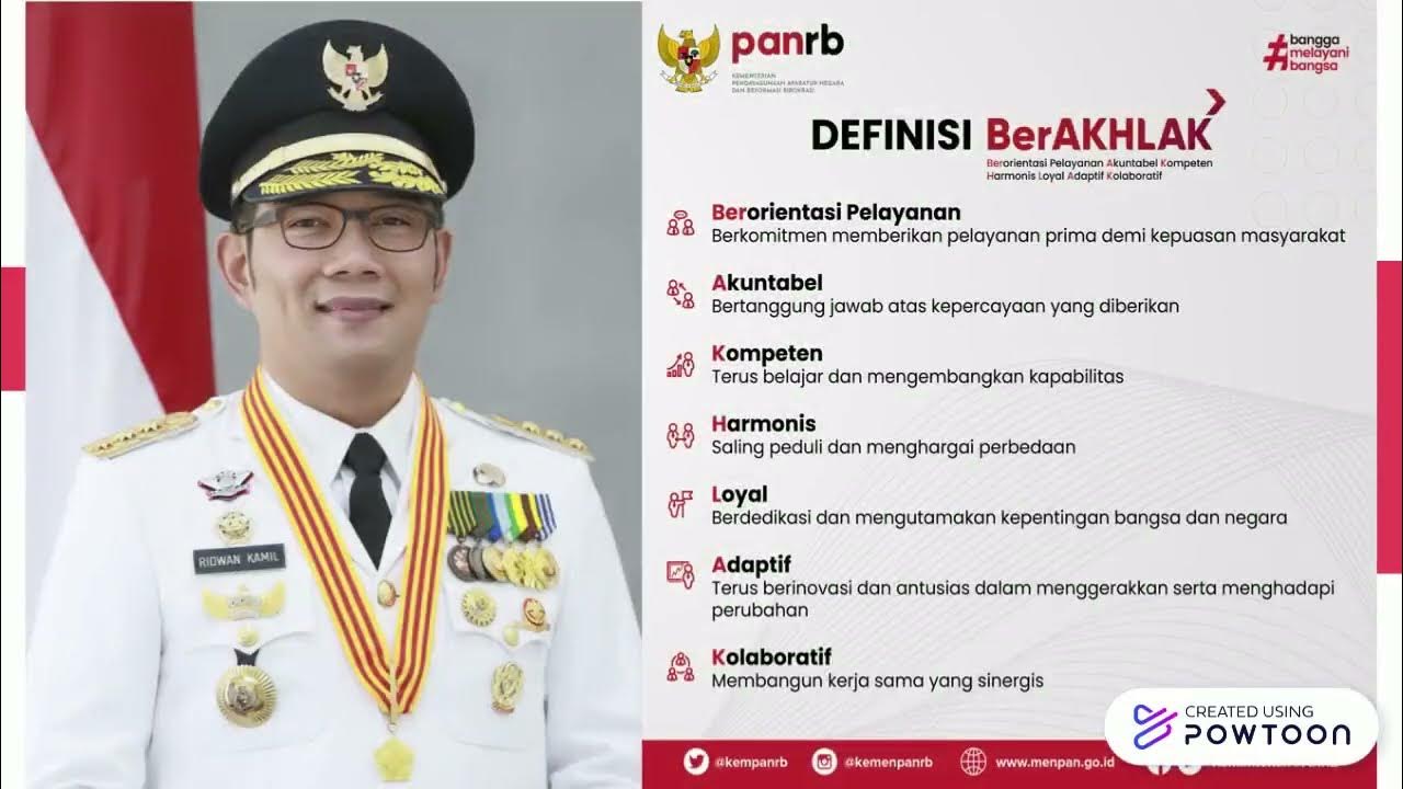 Tokoh Panutan Jawa Barat  NilaiNilai BerAKHLAK   Latsar CPNS Kab