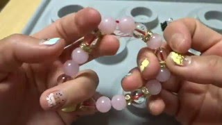ブレスレットの作り方（天然石）4重取り編 ~STONE OF DESTINY (運命の石)~