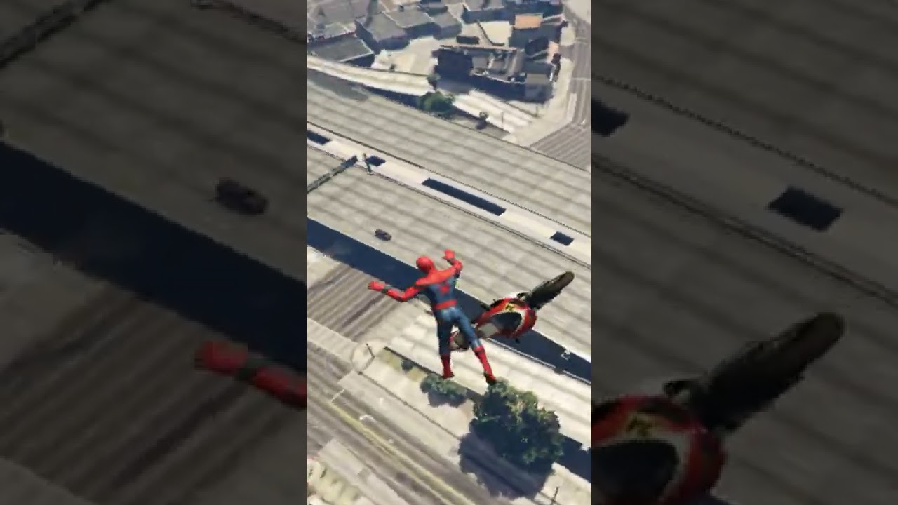 gta 5 bike jump in spiderman mod  