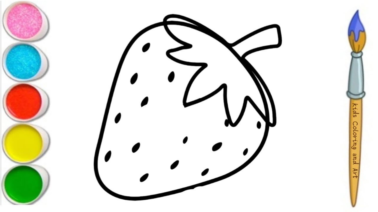 How To Draw A Strawberry Step By Step 🍓 Strawberry Drawing Easy for ...
