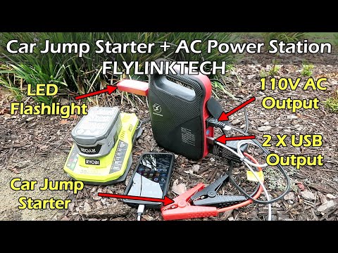 FLYLINKTECH Portable Power Station & Car Jump Starter 