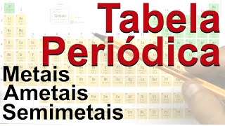 Tabela periódica - Metais, ametais e semimetais