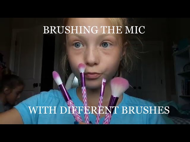 ASMR BRUSHING THE MIC WITH DIFFERENT BRUSHES
