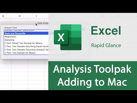 Video: Kaip gauti analizės įrankių paketą „Excel“, skirtoje „Mac“?