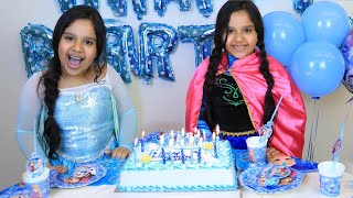 حفلة عيد ميلاد آنا  والسا !!  happy birthday elsa and anna