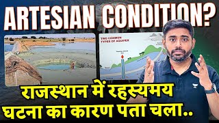 What is Artesian Condition? Geography concept for UPSC Prelims 2025 | Sudarshan Gurjar Artesian Well Positive Pressure Aquifer Physical Geography Upsc