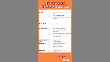 Air compressor maintenance check list#airconcompressor #schedule #ppm #viralshorts