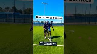 Footballer strikers tips for turning on defenders. #soccer #tips #shorts