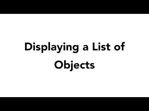 4.2 Displaying a list of objects by Lynda.com