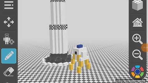 Draw bricks (Saturn v) rocket