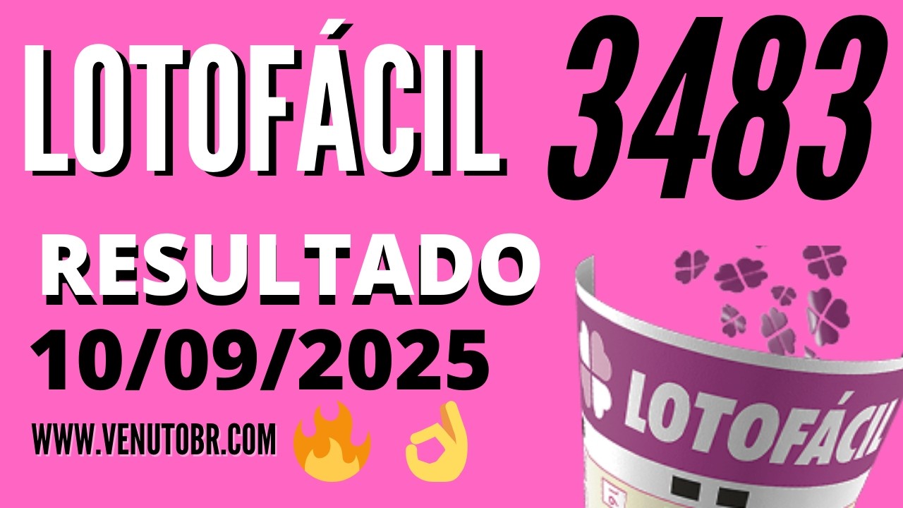 🍀 Resultado Lotofácil 3483