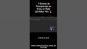 Errores de principiantes en Ruby on Rails 😲 - #programador #desarrollo #ruby #rails #clips #code