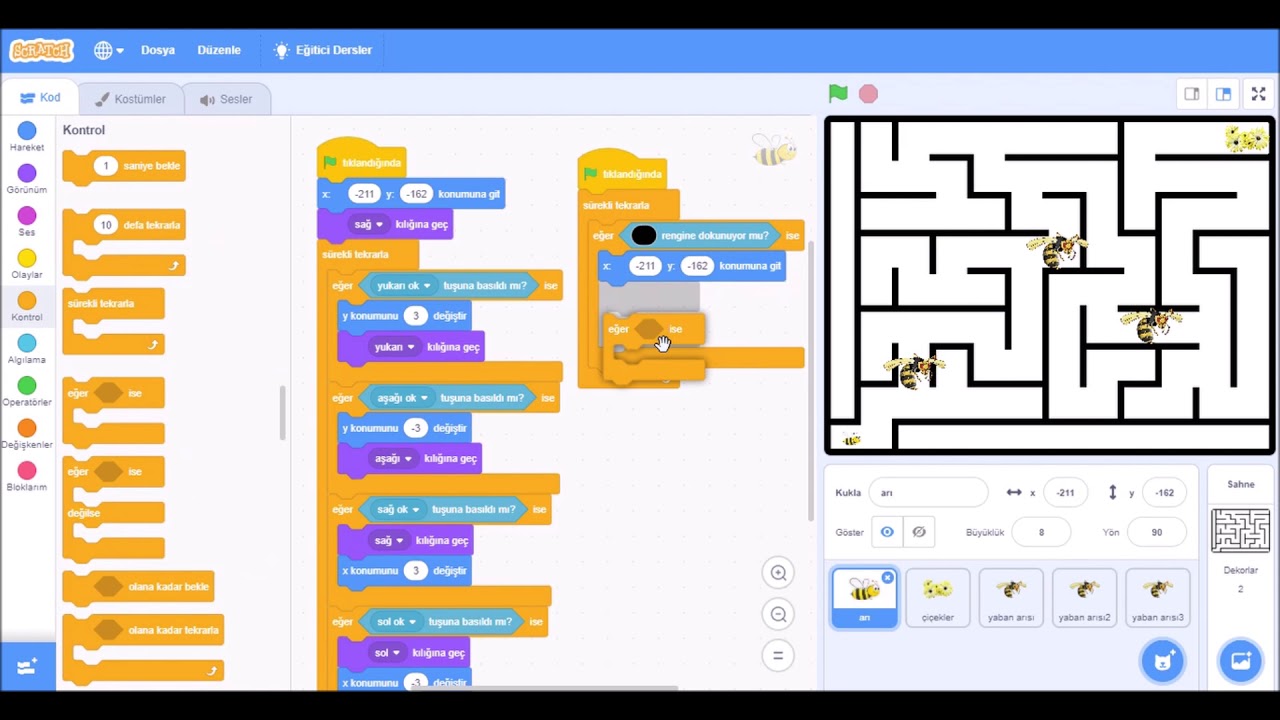 Scratch ile Labirent Oyunu - YouTube