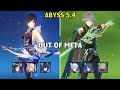 C2 Yelan Taser &amp; C1 Alhaitham Hyperbloom- 5.4 Abyss - Floor 12 9 stars - Genshin Impact