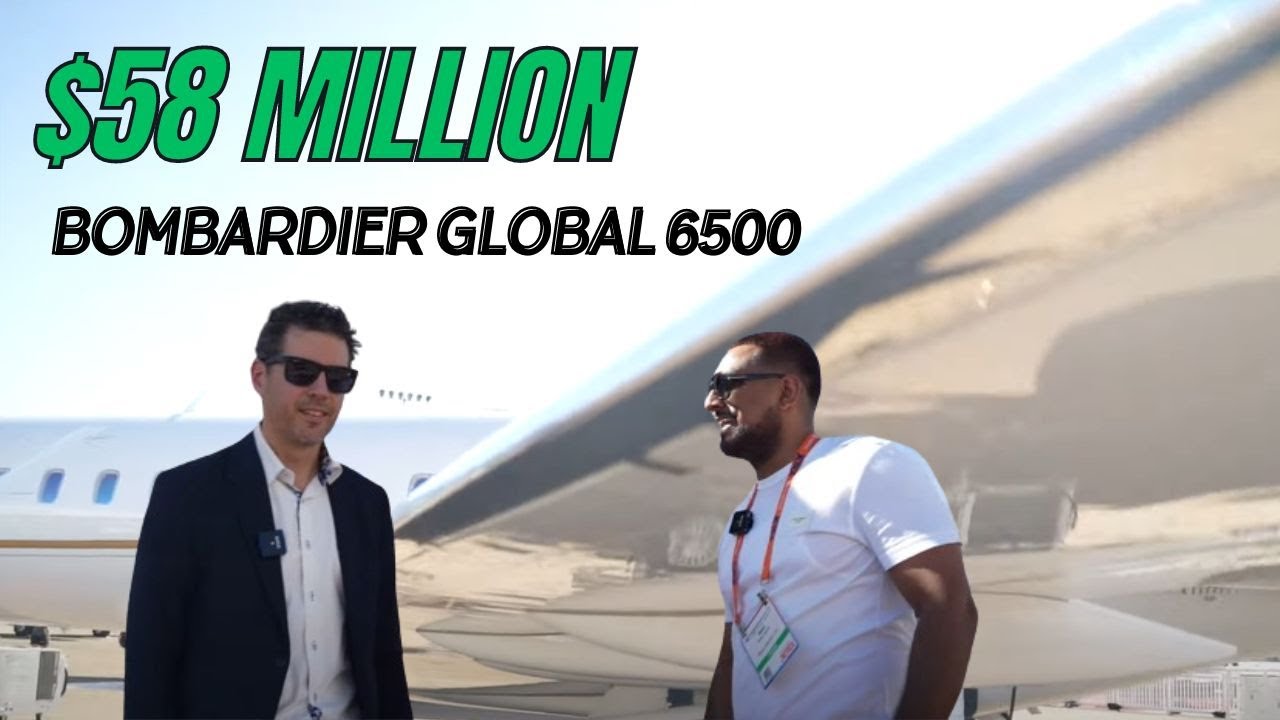 $58 Million Bombardier Global 6500 Business Jet Tour - YouTube