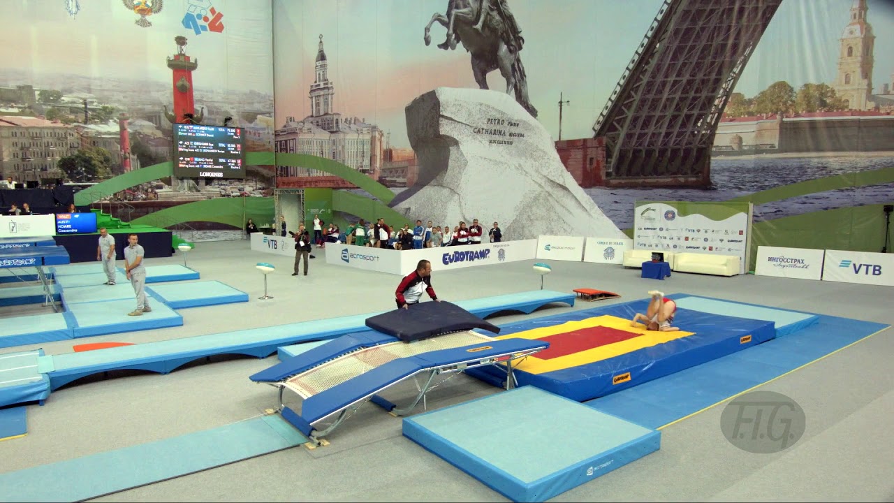 german SCHMIDT Daniel (GER) - 2018 Trampoline Worlds, St. Petersburg (RUS) - Qualification Double Mini R2