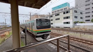 【遅延中】E231系1000番代ヤマU53編成+ヤマU521編成　東北線直通1596E列車藤沢約83km/h入線